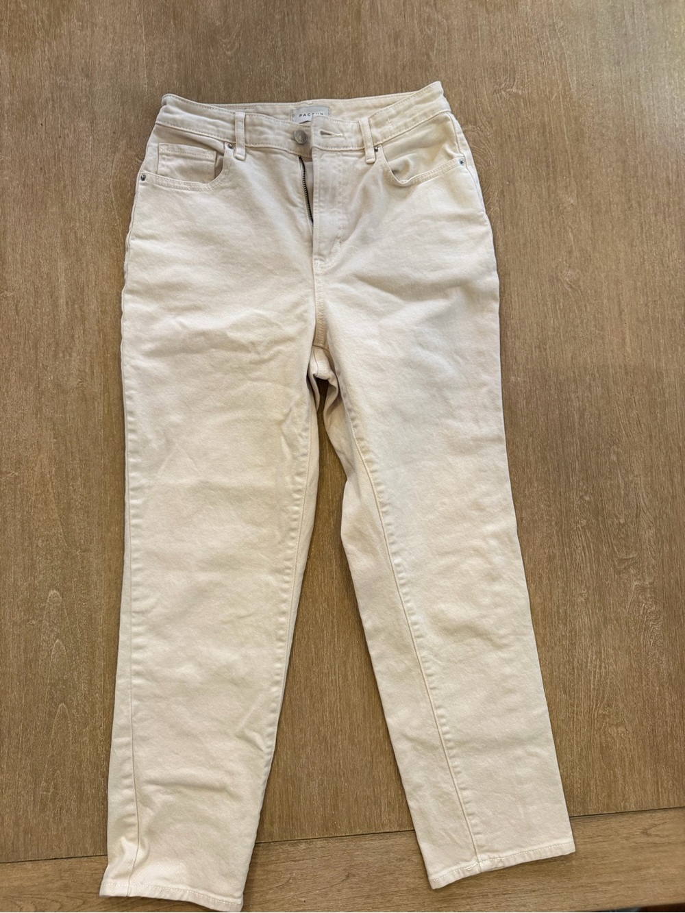 Pacsun Cream High Rise Straight Leg Jeans Women’s Approx 27